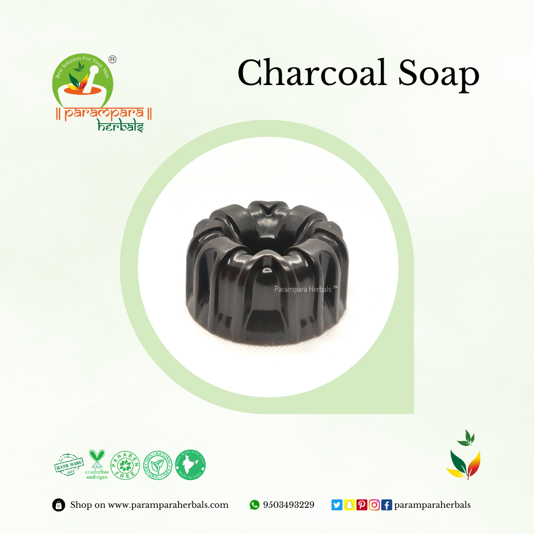 Charcoal-Soap-Parampara-Herbals-For-Oily-Skin-Type