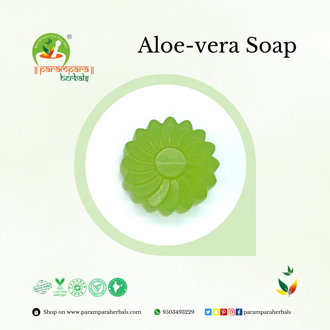 Aloevera-Soap-Parampara-Herbals-For-Sensitive-Skin-Type