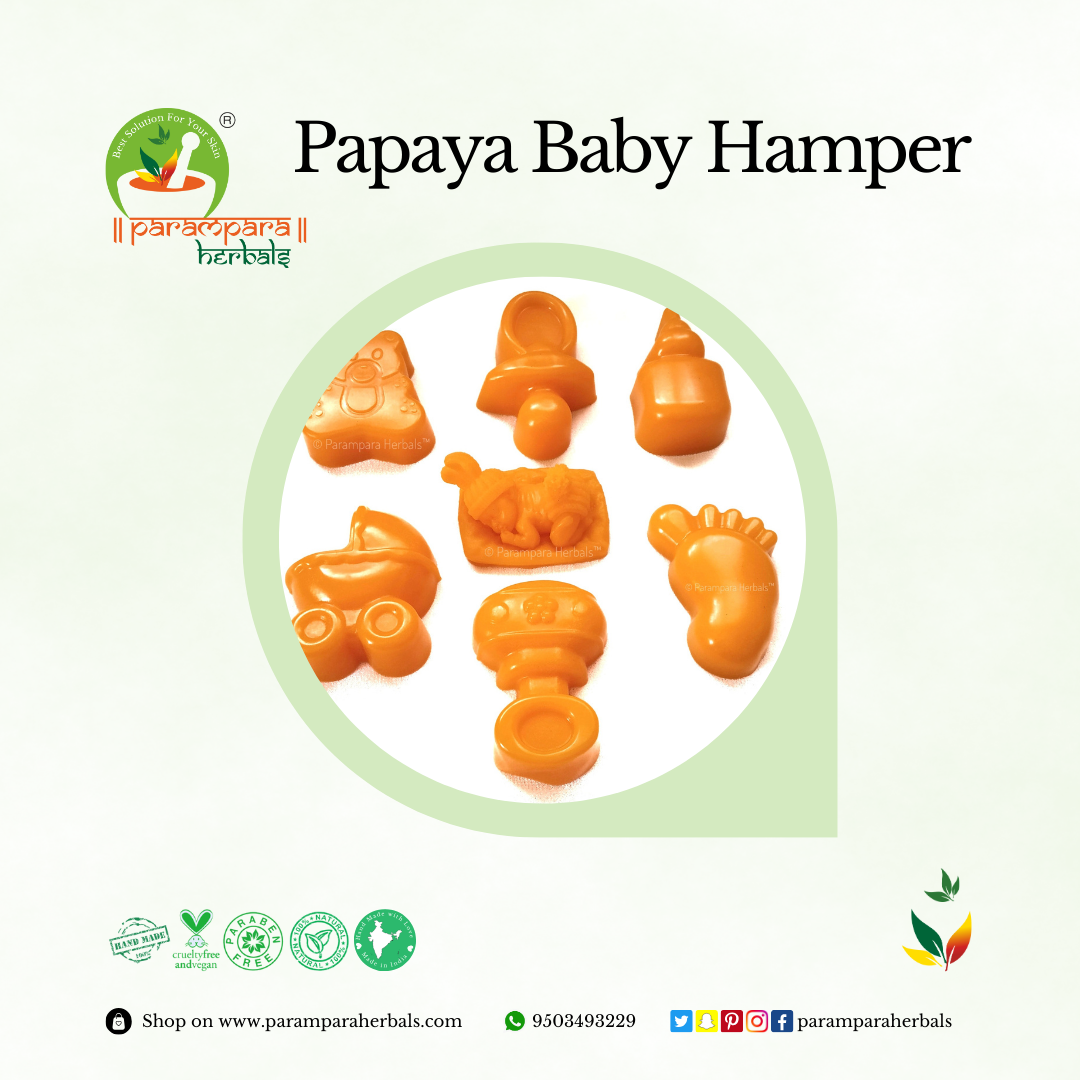 Papaya-Soap-Parampara-Herbals-For-Dry-Skin-Type-For-Sensitive-Skin-type-Baby-Soap